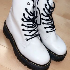 white platform doc martens
